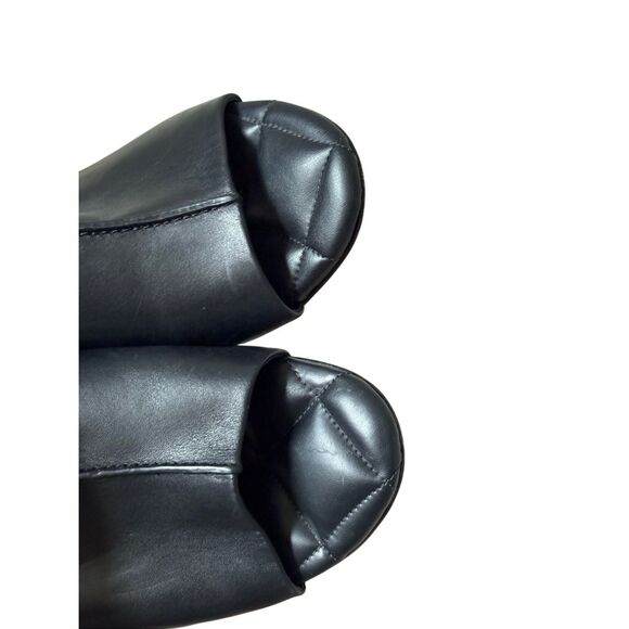 Sam Edelman Sonya Eggshell Sculptural Slip On Open Toe Block Heeled Sandals 10 B - Picture 5 of 14